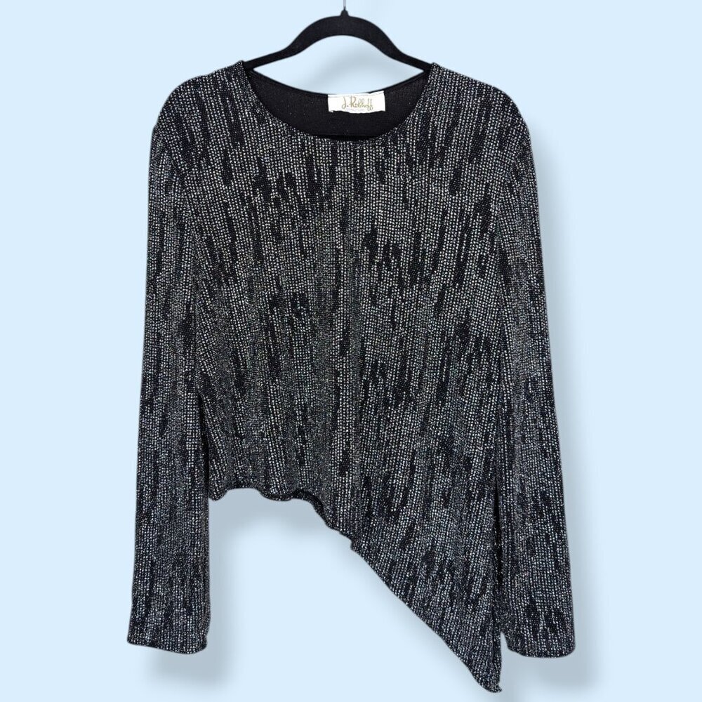 🍁V. Joseph Ribkoff Couture Asymmetrical Metallic Top - Picture 5 of 8